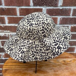Soft Wool Tan black Leopard Print Women’s Bucket Hat